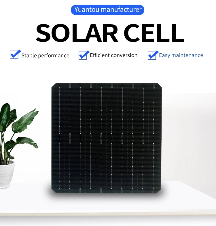 High Quality Wholesale 182mm Solar Cells Sources Solar Cell 5W for Charging Solar Cell 166mm 12bb N Type M6