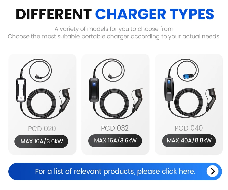 EV Charging Station 240V Chager Box with Plug Cee Type 2