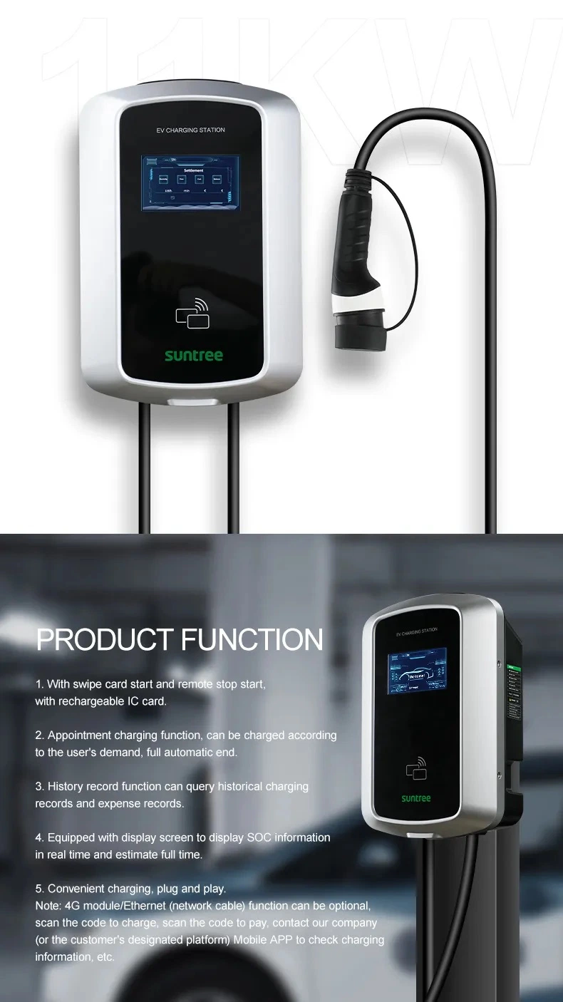 EV Charger Ocpp GB/T 32A 3 Phase 11kw 22kw Wallbox Fast Electric Charging Station