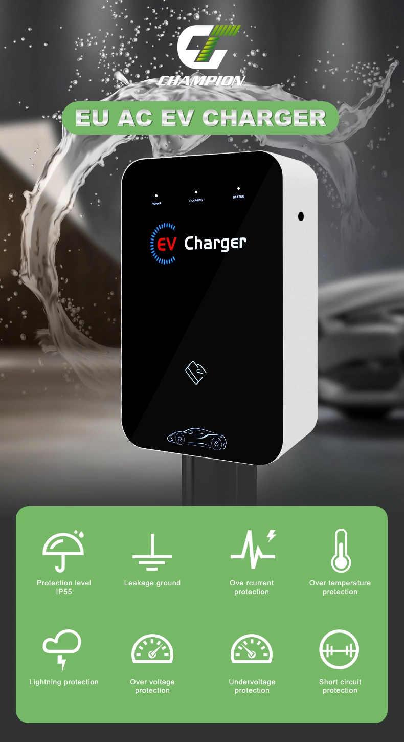 Factory Wholesale 32A 7kw Wall Box AC EV Charging Type 2 EV Charging Station Home EV Charger