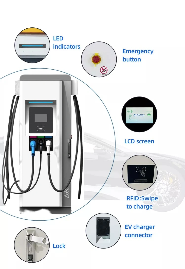 150kw DC Ocpp CCS Chademo Charger with Three Plugs EV Charger Suppliers