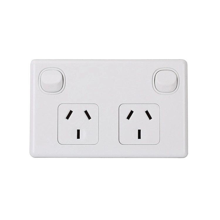 Au/Nz Approved Dual USB Wall Socket LED Light Indicator USB Switch Double Power Point with High Speed Charging 2.4A 3.6A