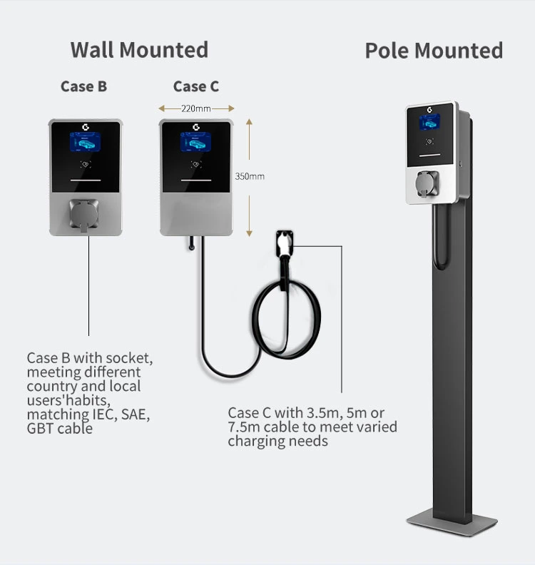 7kw 11kw 22kw Wallbox Ocpp EV Charger Solar Car Charging Station with Good Service