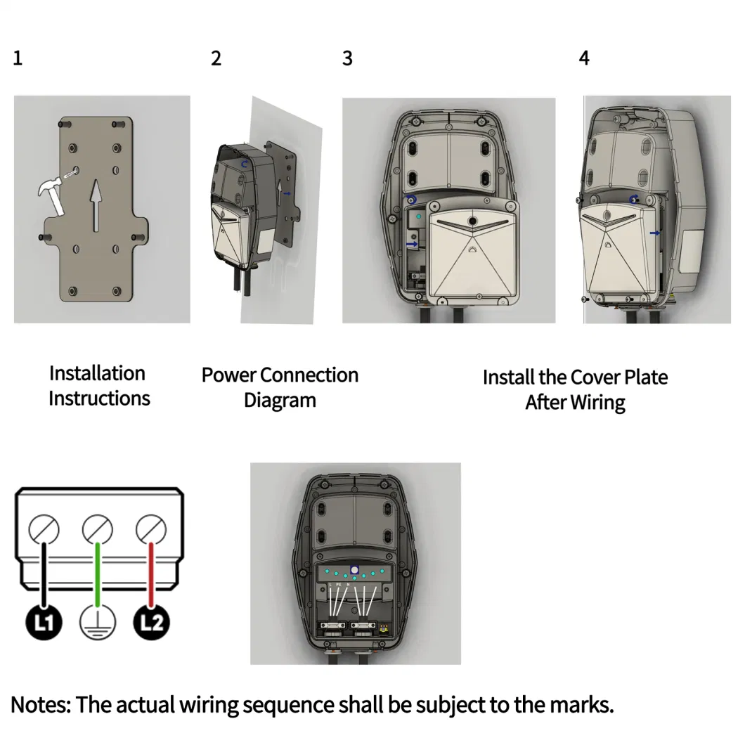 7kw Electric Vehicle Type 2 AC EV Charger Without Screen Without Ocpp