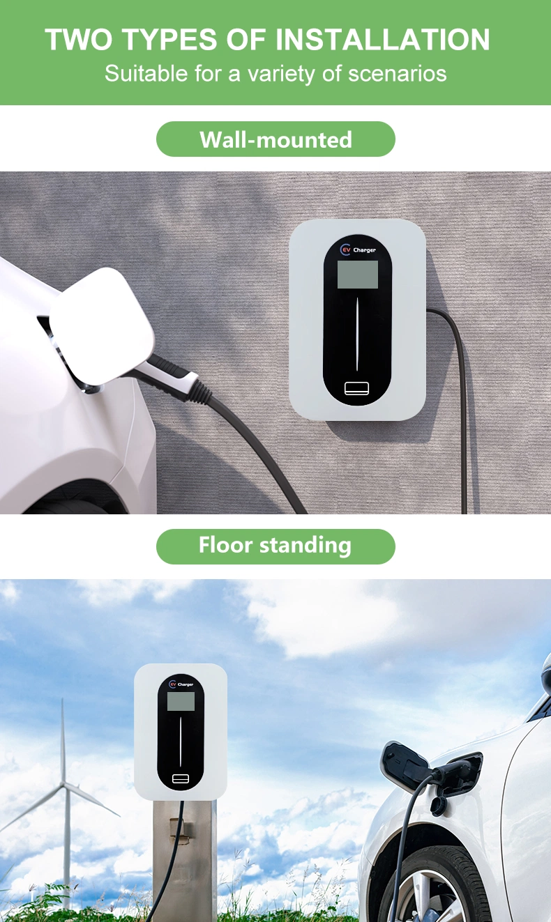 China Factory RFID EV Charger Type 2 Charging Station 11kw 22kw Wallbox for Electric Car with CE