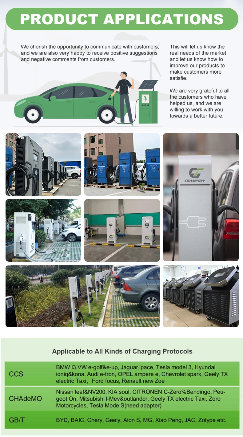 Factory Price 120 180 Kw DC Fast Electric Car Vehicle Charging Station, Chademo CCS 1 2 Ocpp DC Electric Car EV Charger Station