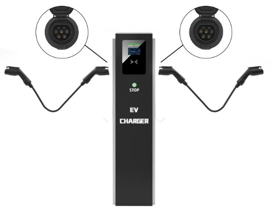 AC Electric Vehicle Charger with Dual Plugs