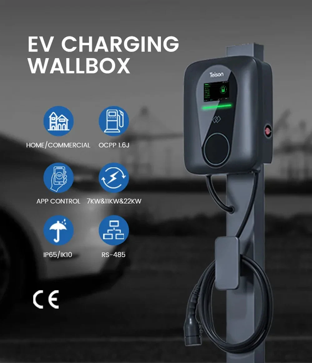 Chinese Supplier 11kw EV Fast Wallbox Charger 32A Smart Electric Charging Stations APP WiFi 4G