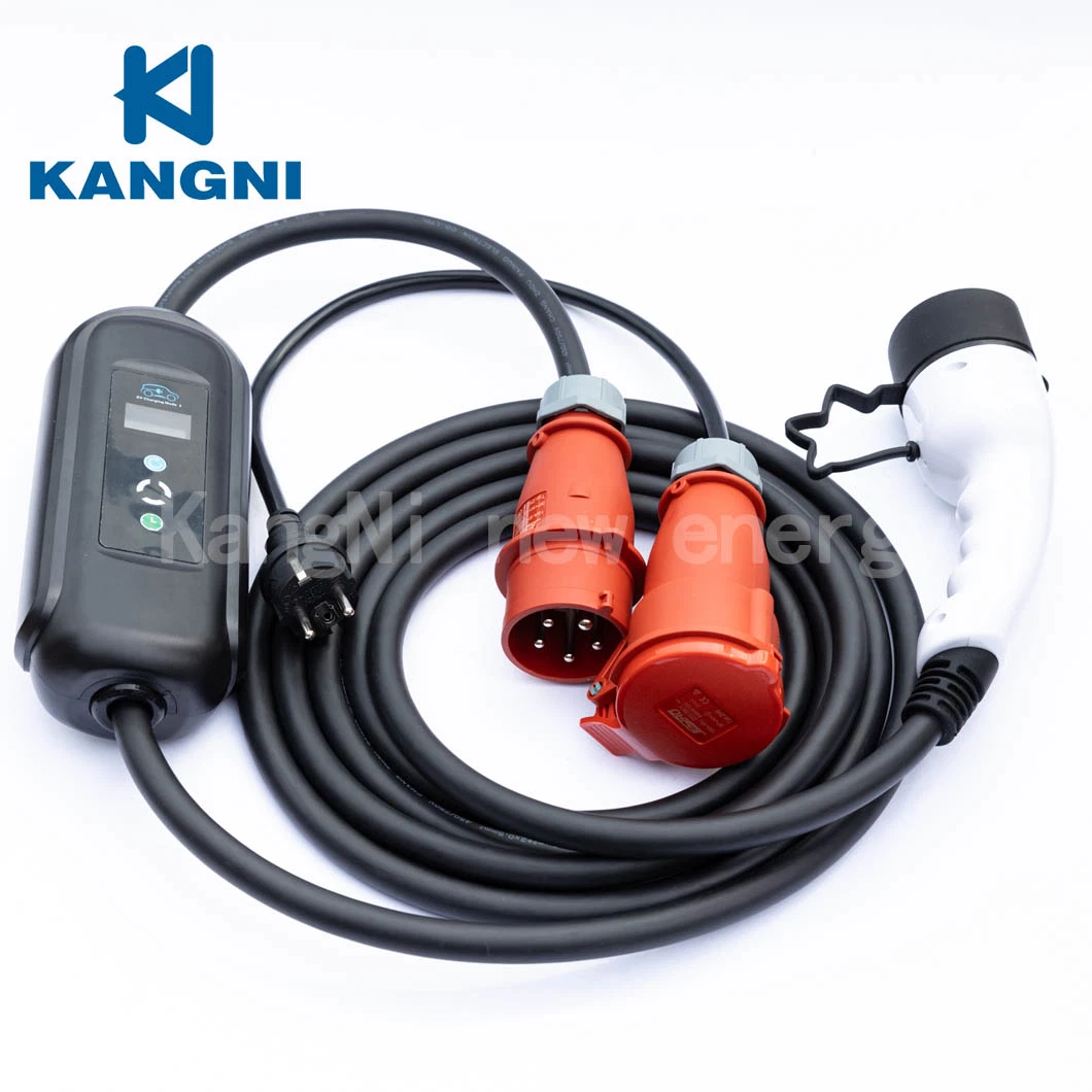 16A Three-Phase 7kw Portable and Switchable New Energy EV Charger Charging Cable Made in China