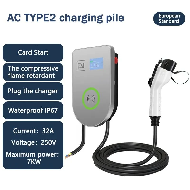 Euro Standard Wall-Mounted 32A (commercial operation version /OCPP1.6/LED display /4G or WiFi) MID Certified Meter (AC+DC6ma leakage) Electric Vehicle Charge