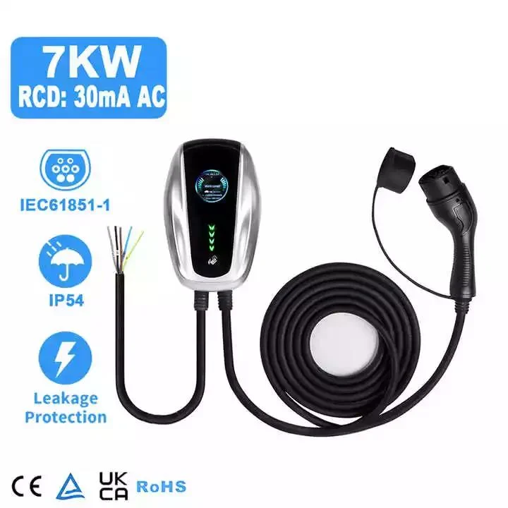 7kw AC Fast Electric Vehicle Charger with Type 2 Connector