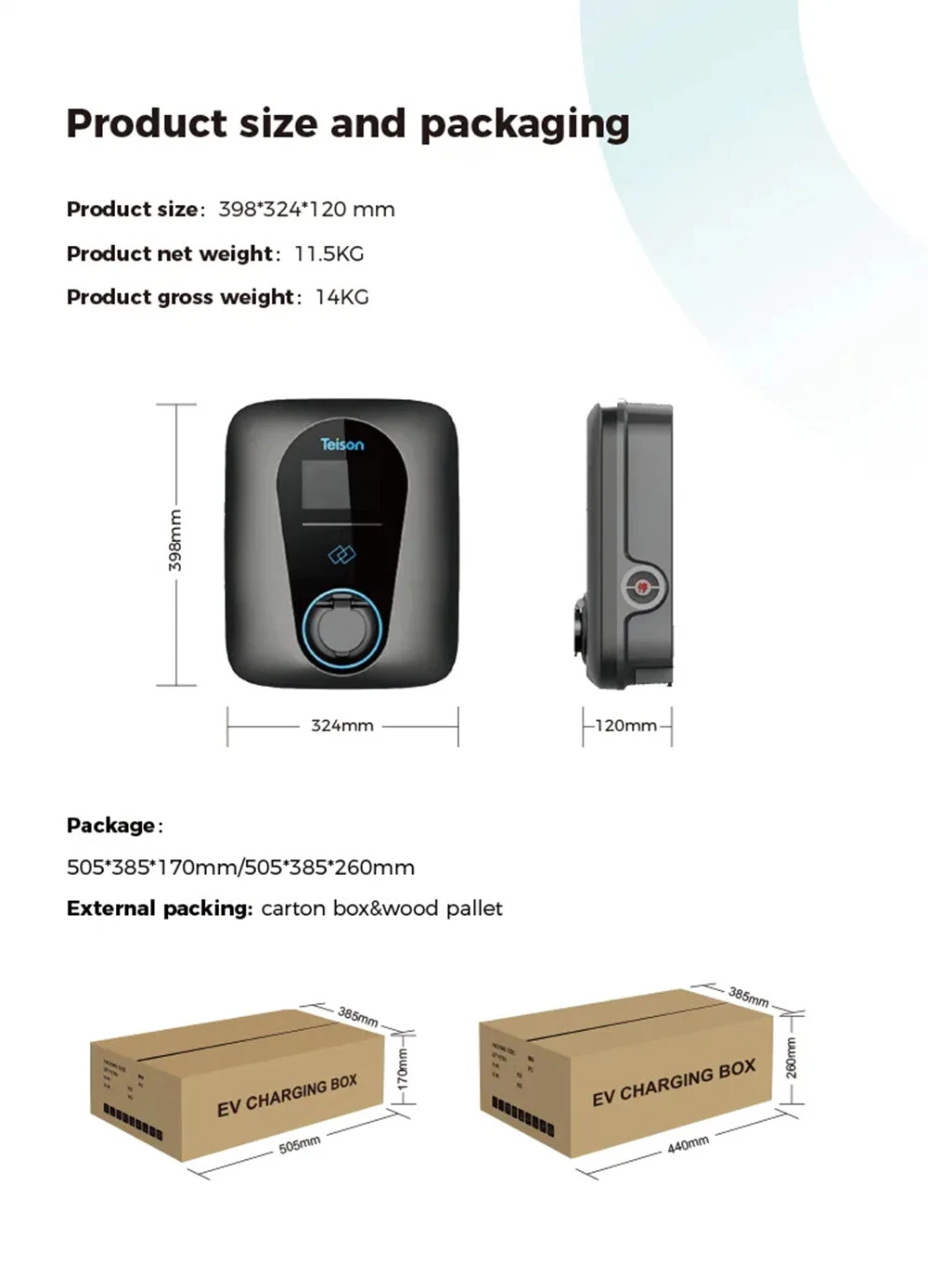 Chinese Supplier 11kw EV Fast Wallbox Charger 32A Smart Electric Charging Stations APP WiFi 4G