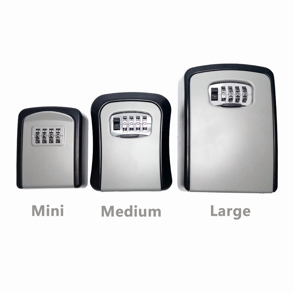 Grey Wall Mounted 4 Digit Combination Security Safe Key Storage Lock Box