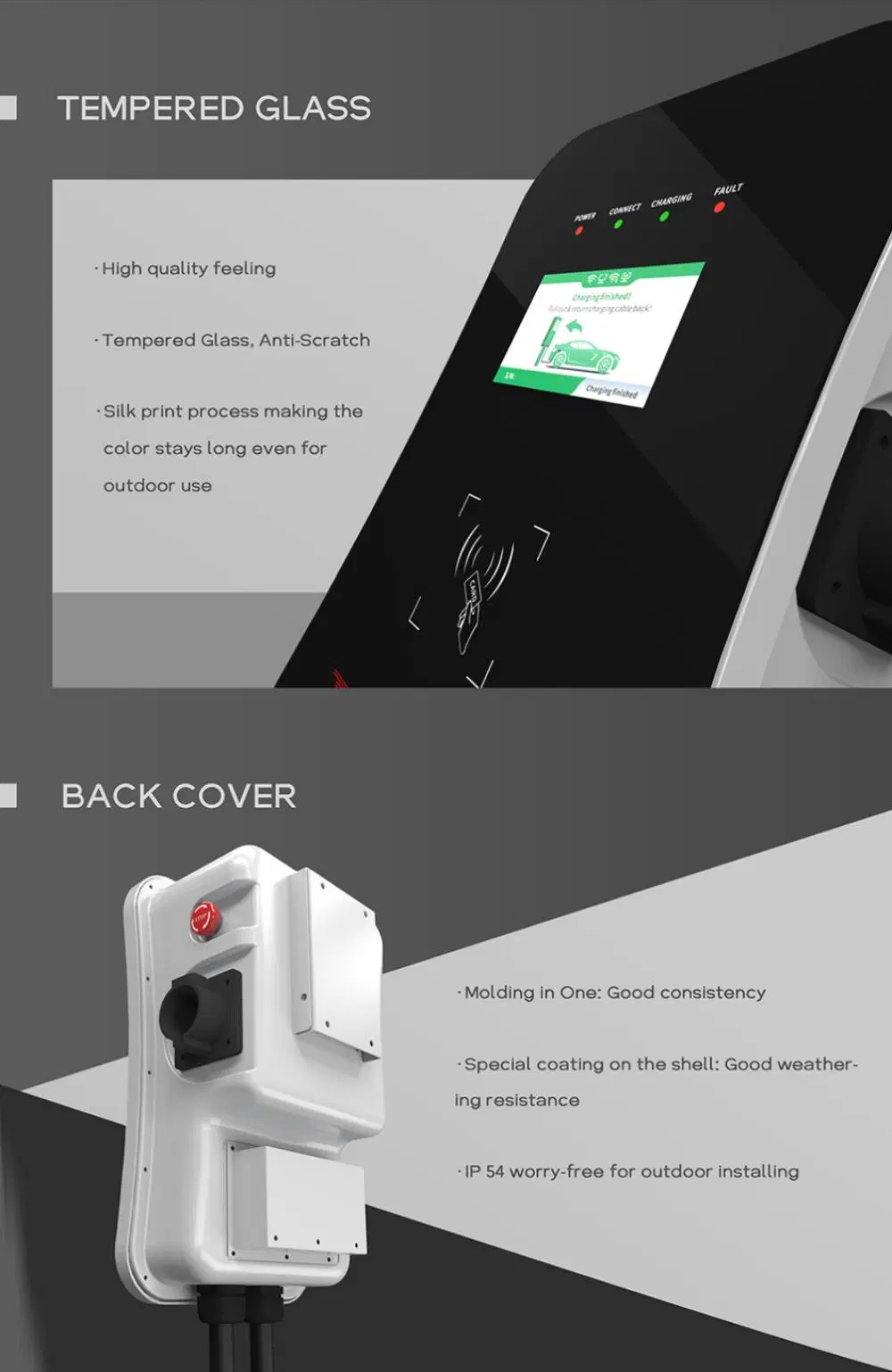 Weeyu Ocpp Wall-Box Charging Station for Commercial Use with Type 1 Type 2 Plug