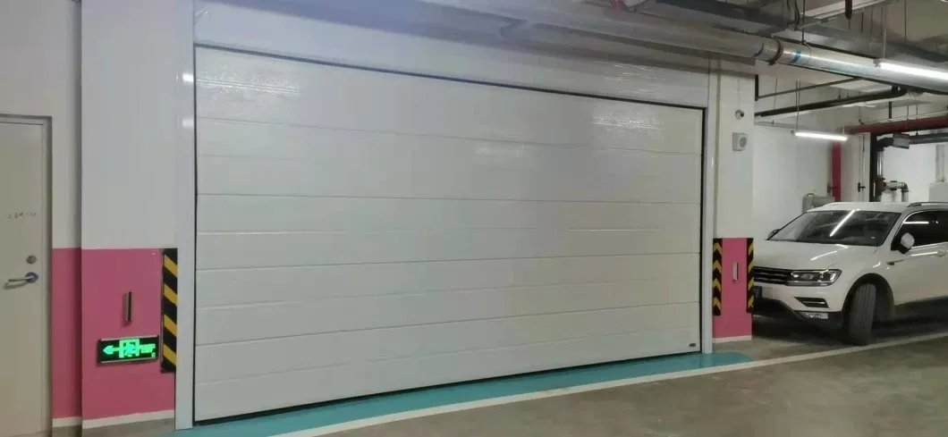 Front Mount Torsion Spring High Lift Garage Door with Chain Drive Motor