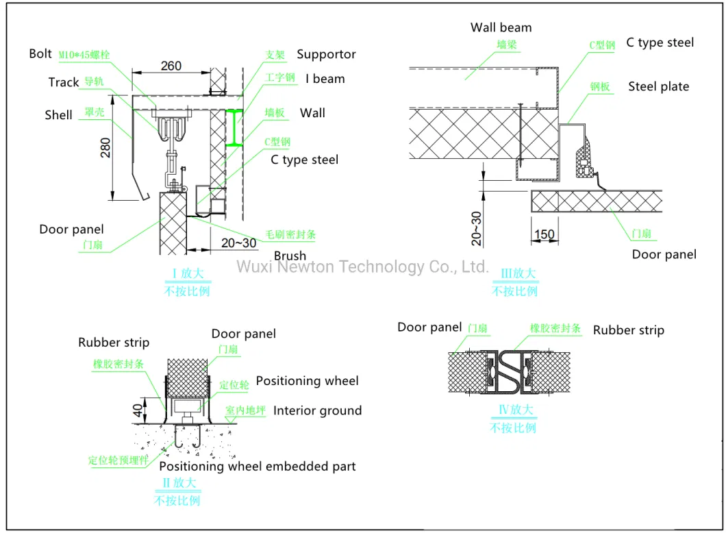 Automatic Sliding Ultra Large High Type Aircraft Hangar Door