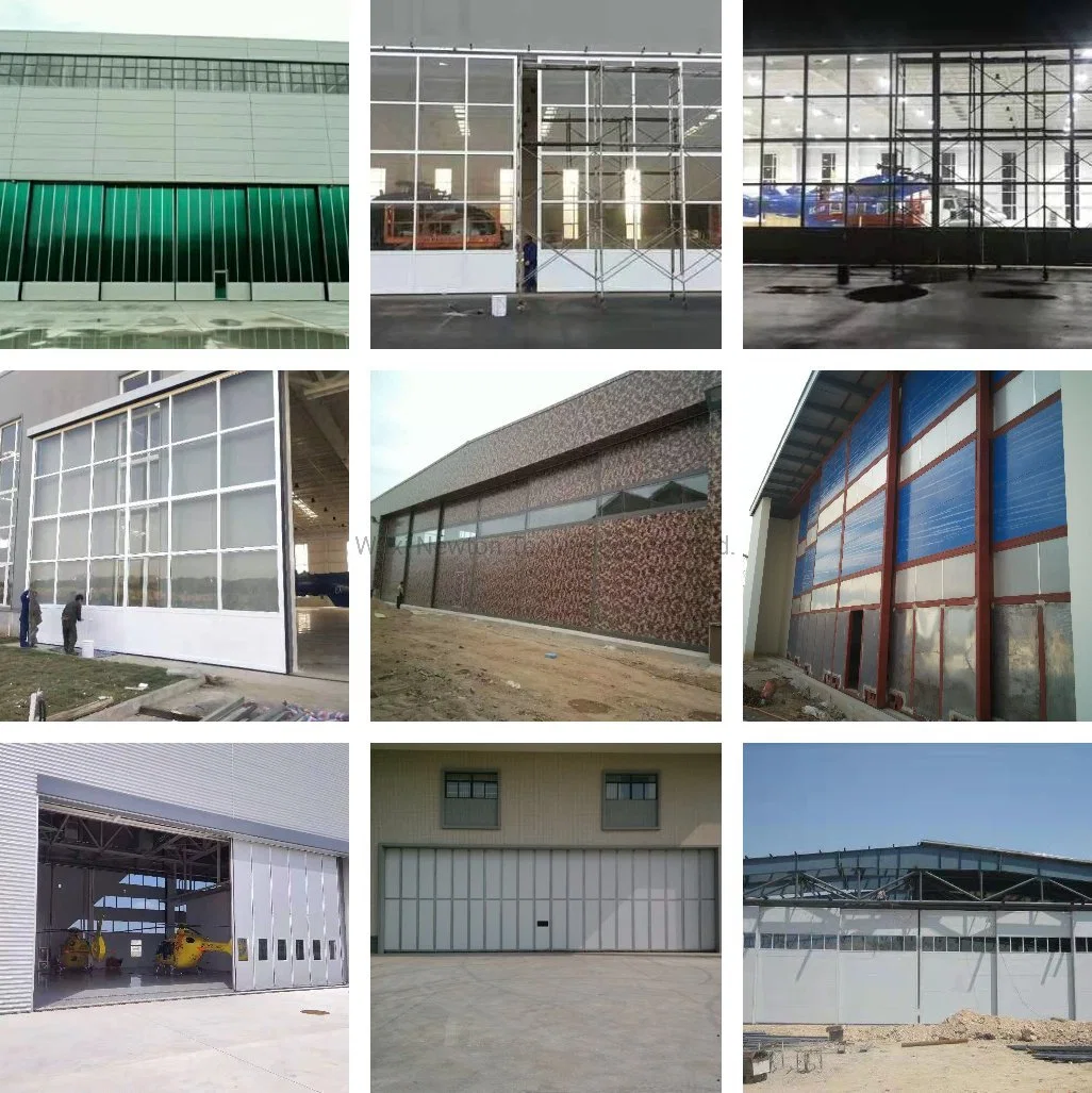 Steel Skeleton Warehouse Industrial Automatic Aircraft Hangar Sliding Door