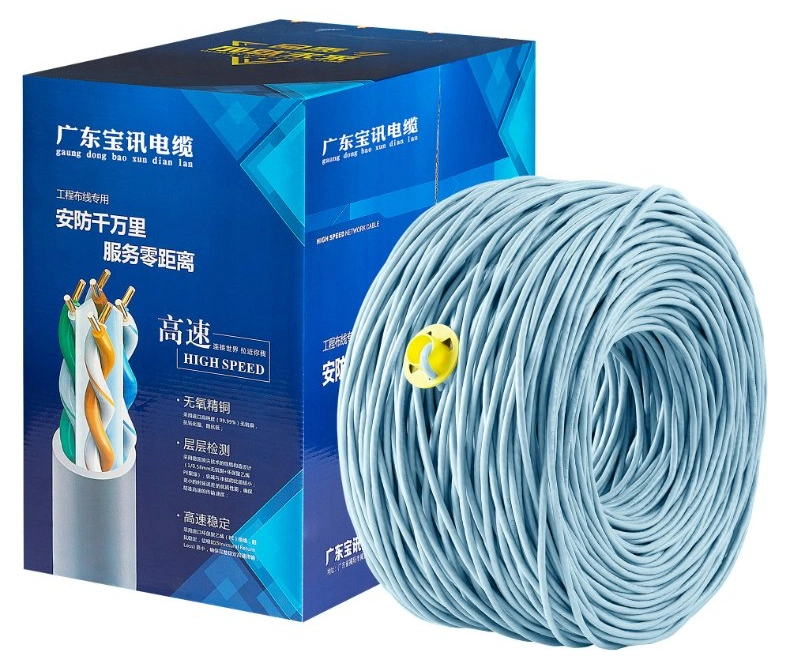 1000FT Roll 305m 23AWG 24AWG PVC CAT6 UTP Ethernet LAN Network Electric Wire Cable with Competitive Price