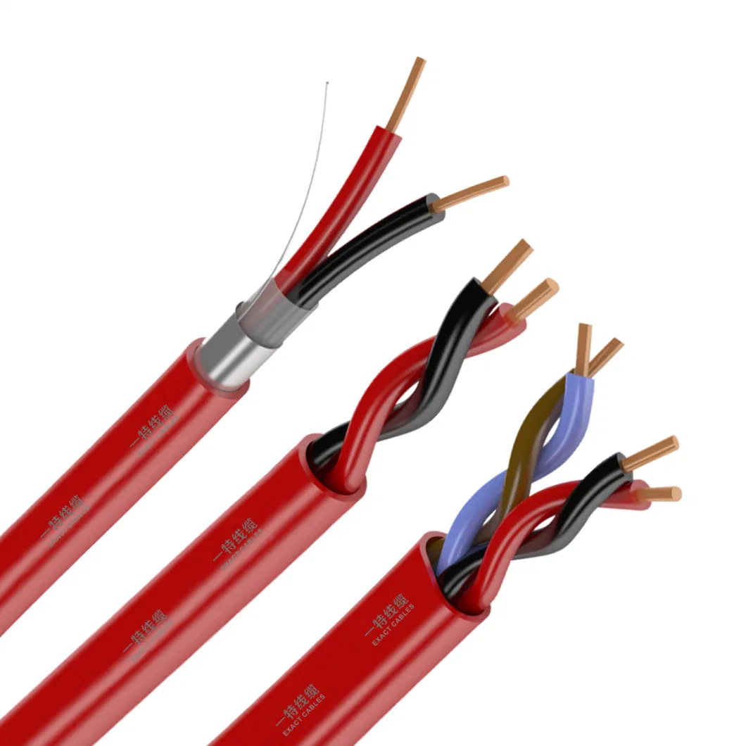 ExactCables Red Fire Alarm Cable KPSng (A)-FRLS 1*2*1.0 Bare Copper