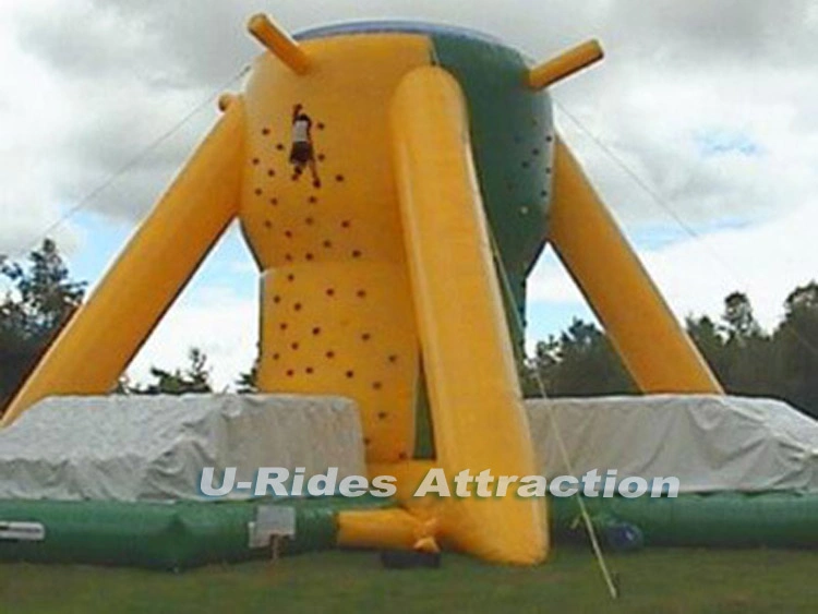 Giant Inflatable Free Klimb Inflatable climbing wall with inflatable air mat