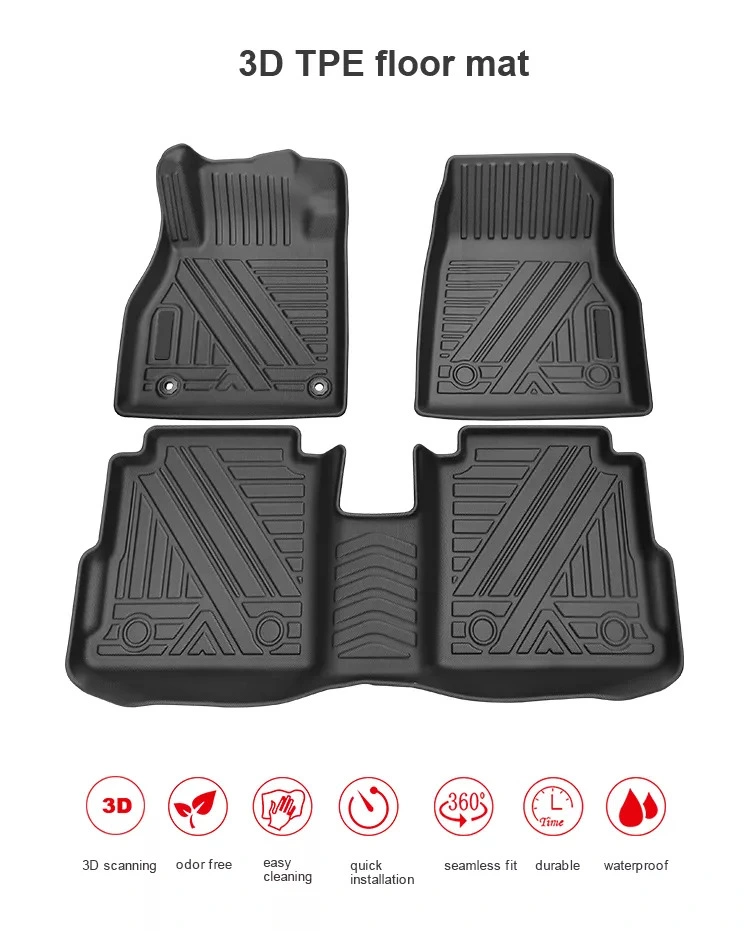 3D Customized Waterproof Leather Anti-Slip Car Floor Mats for KIA / Toyota/Honda/BMW