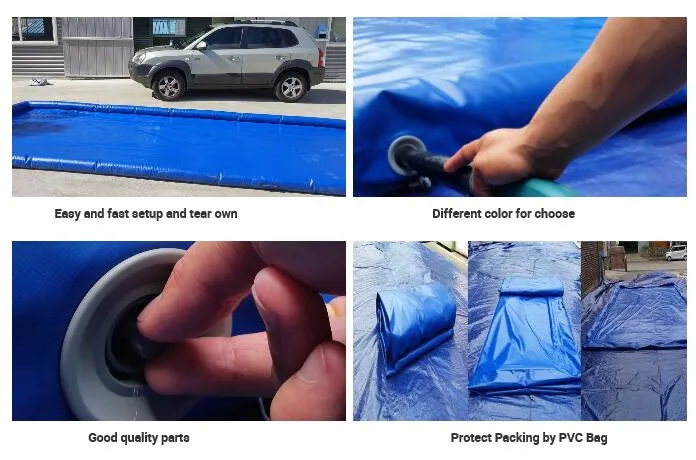 High Frequency Welded PVC Coated Tarps Made Spill Wash Containment Mat