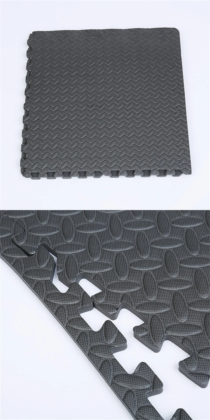 6PCS Gym Flooring Mat EVA Interlocking Foam Mats Black Exercise Training Puzzle Mat Floor Carpet Mat for Gym Workout Pad