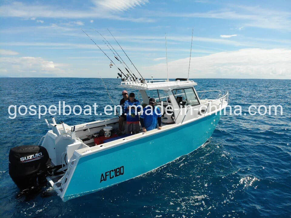 Gospel 7.5m/25FT Center Cabin Welded Aluminum Fishing Boat with CE&amp; Australia Build Plate