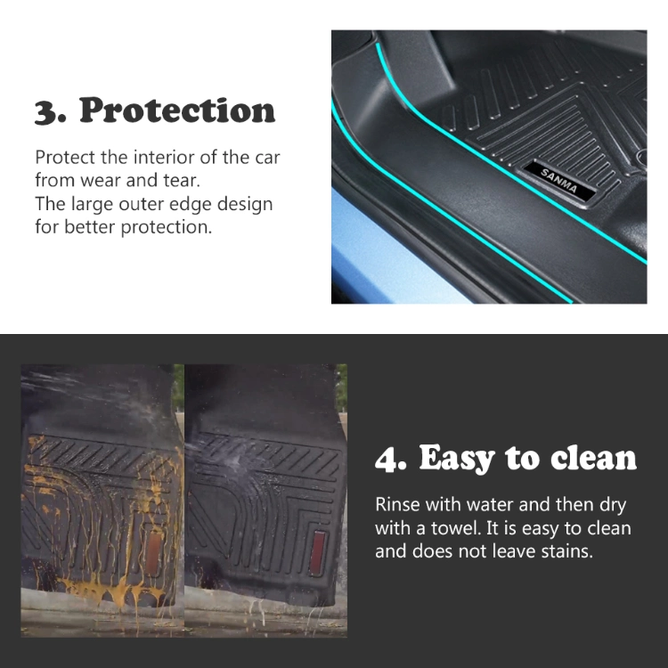 All Weather Car Accessories 2023 TPE 3D Trunk Mat Customized Water-Proof Trunk Liner Non-Skid Cargo Mat Case for Honda Civic Xi 2022-2024