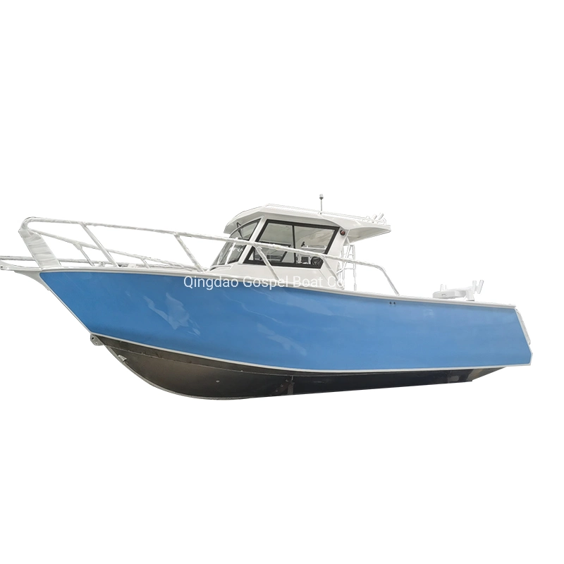 Gospel Boat 7.5m/25FT Classic Center Cabin Aluminum Fishing Boat with Walkaround&amp; CE