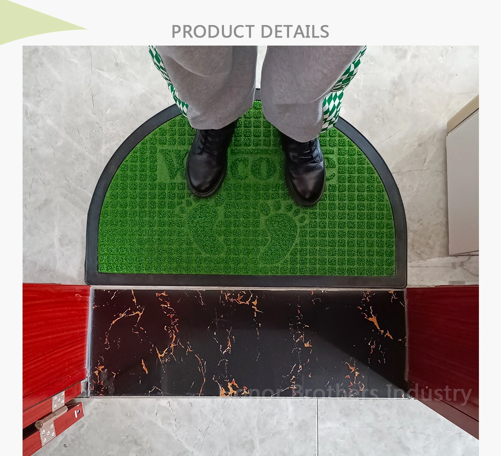 Customized Christmas Themed Door Carpets Factory Wholesale Disinfection Floor Mats, Green