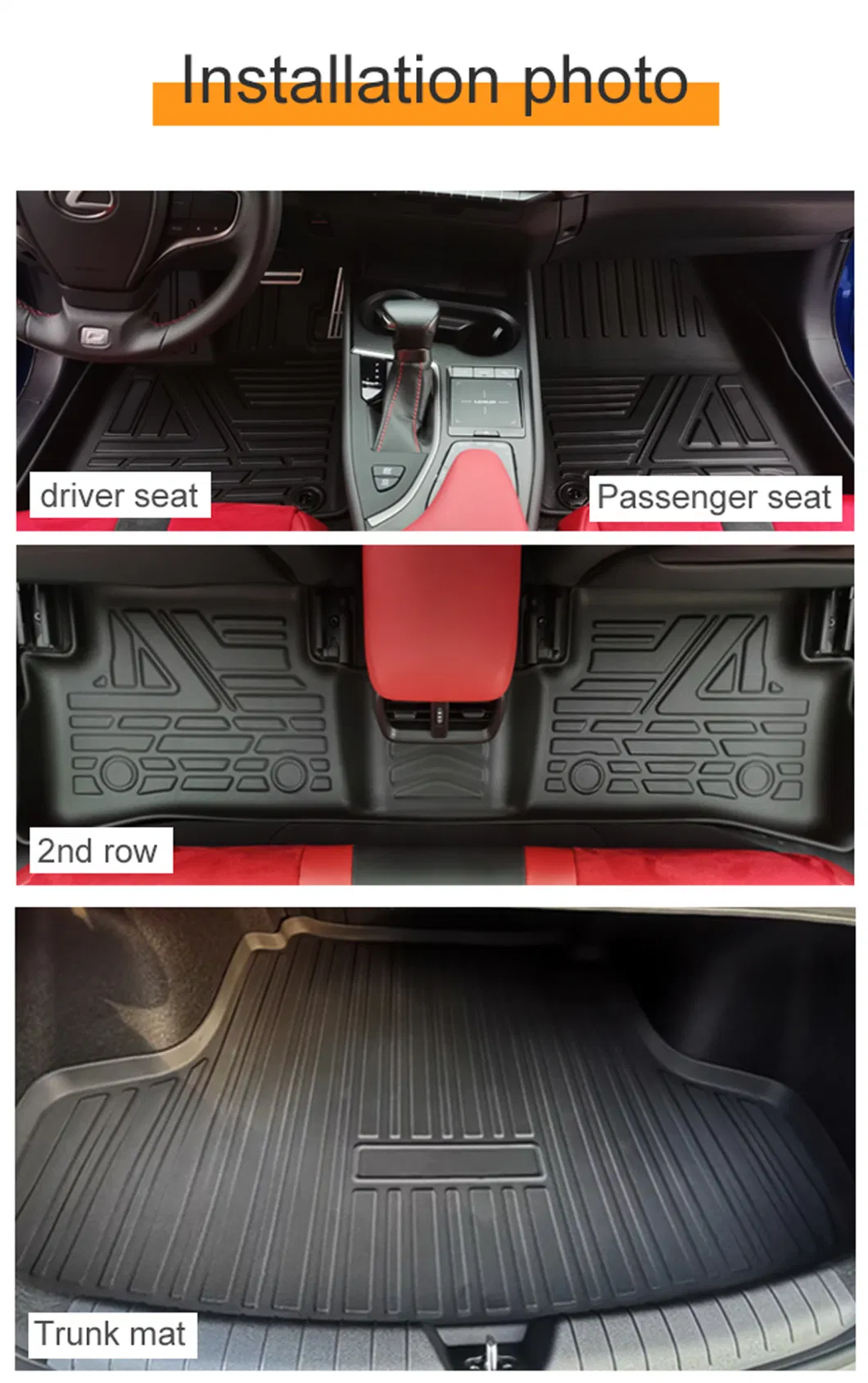 High Quality 3D Car Trunk Mat Use for S-Koda Octavia 2021