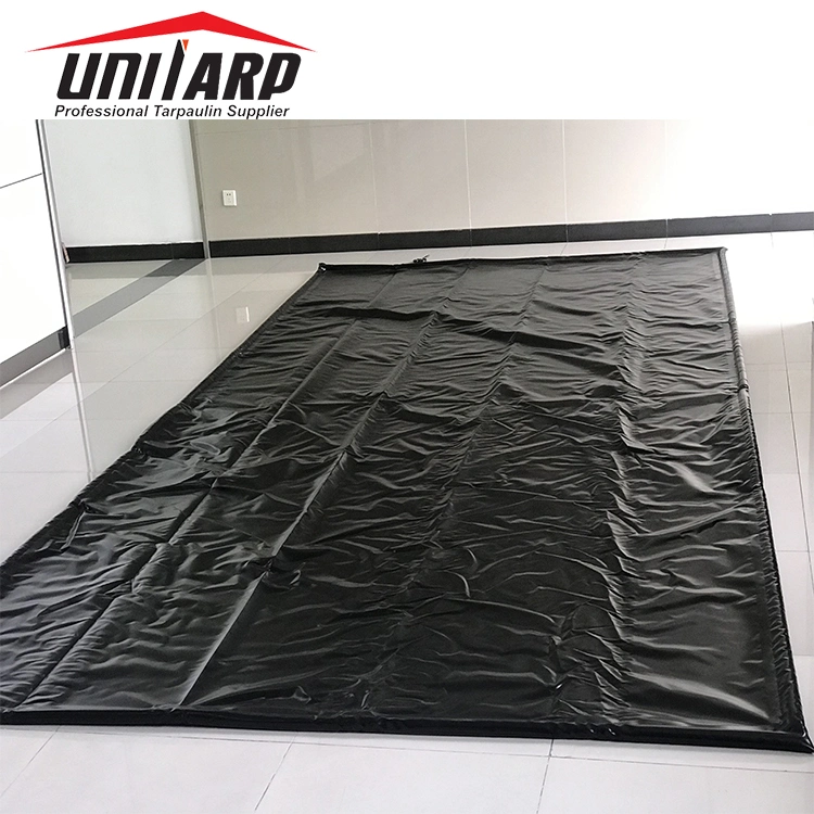 High Quality Reusable Customized Non Inflatable PVC Portable Garage Floor Mat Car Wash Water Containment Mat