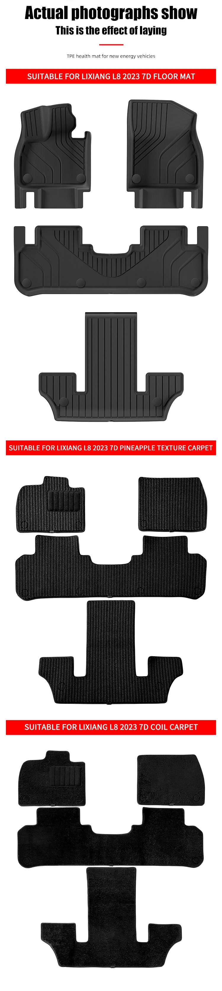 Car Floor Mat for Lixiang L8 2023 7D