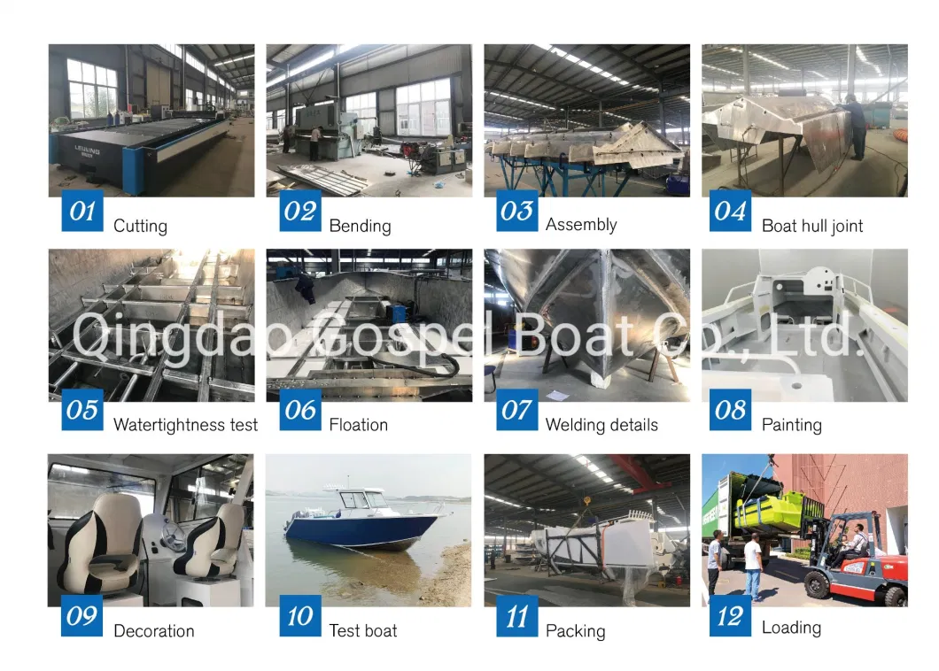 Gospel Aluminum Boat - 25FT /7.5m Center Cabin Aluminum Fishing Boat for Sale Australia