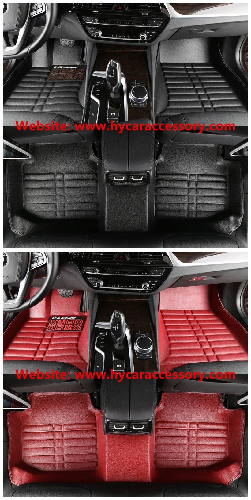 Wholesale Wear Anti Slip 5D Red Waterproof Car Foot Mats