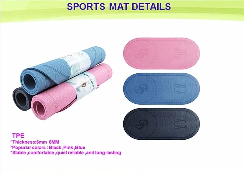 Non-Slip Fitness Exercise Mat, Ultra Durable Home Indoor Gym Flooring, Skipping Mat