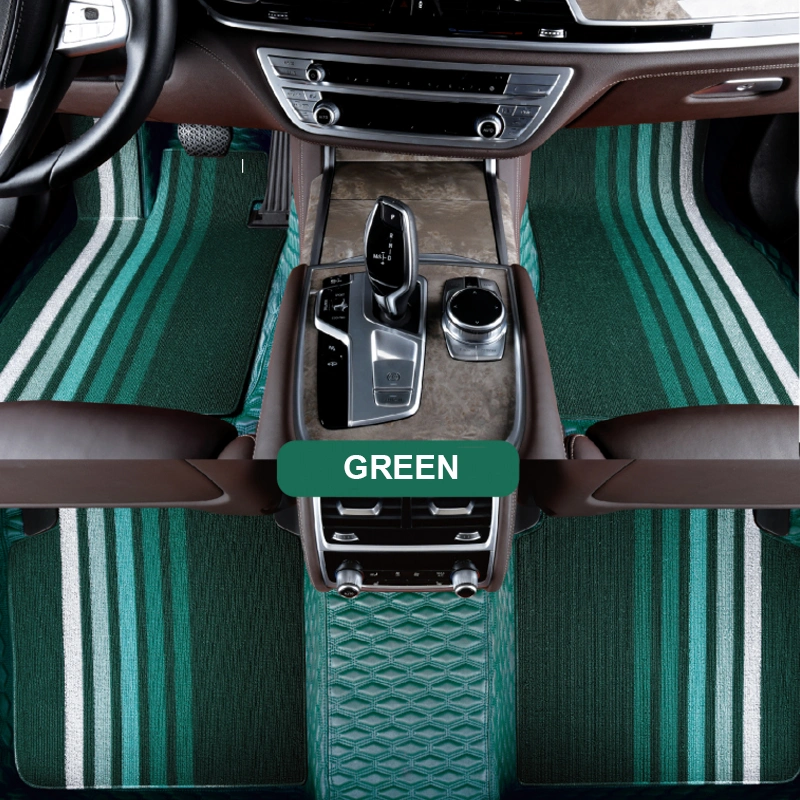 Custom PVC Coil Fabric Car Foot Mat Carpet Cover Threshold Luxury Leather Loop Fortuner Floor Mats Car