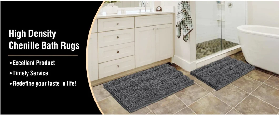 Bathroom Non Slip Chenille Bath Mats