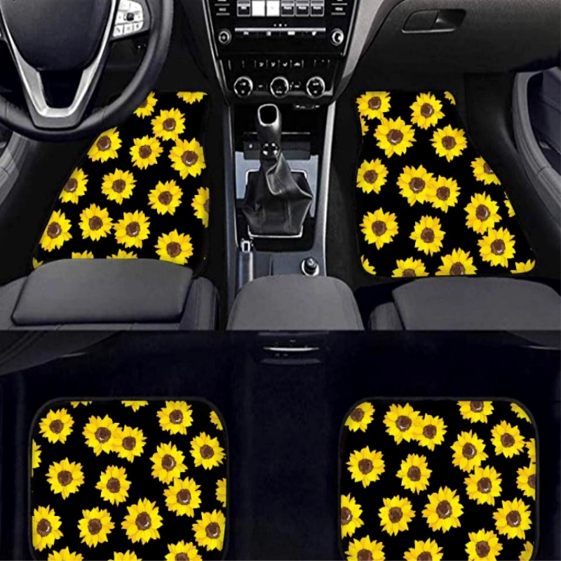 Black Color Full Set Carpet Car Mat for Universal Cars