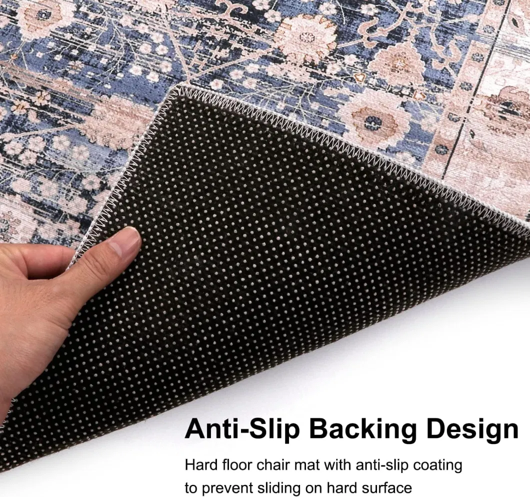 Office Chair Mat for Hardwood and Tile Floor Computer Chair Mat for Rolling Chair Low-Pile Carpet Anti-Slip Carpet Protector