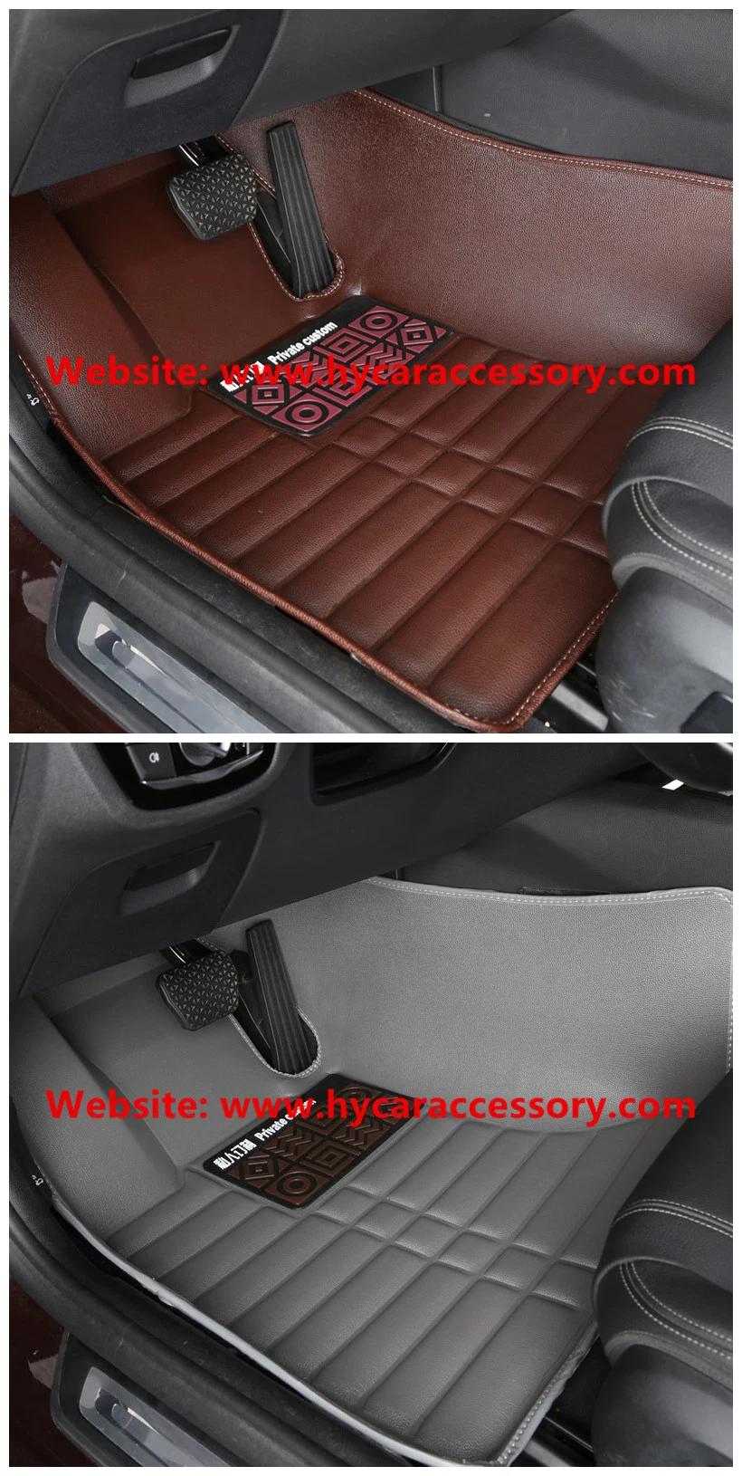 Wholesale Beige Waterproof Wear Leather Anti Slip 5D Car Mats