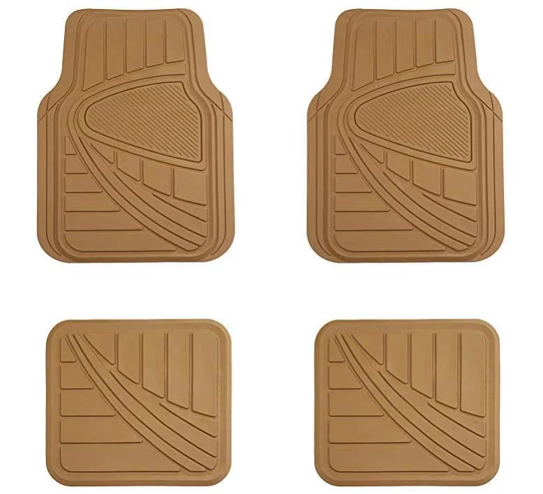 Basics 4 Piece Car Floor Mat, Beige