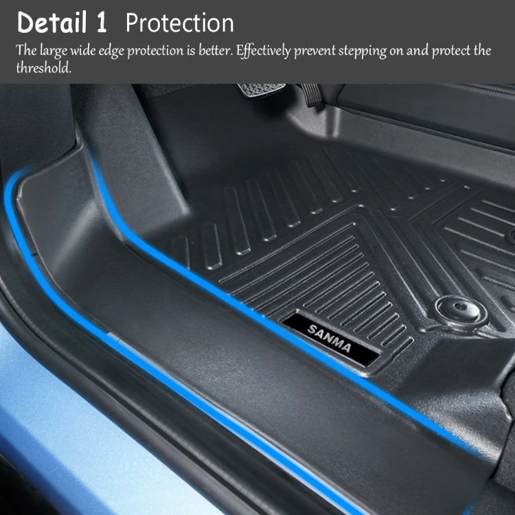 All-Season Protection Car Mats for Volkswagen Polo 2014+ TPE Waterproof Floor Mats Custom Dustproof Rubber Carpet Car Foot Mat