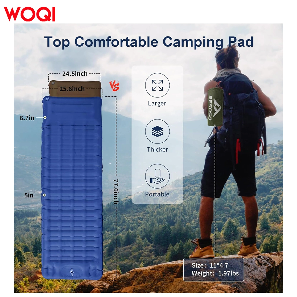 Ultralight Portable Foldable Waterproof Car Air Bed Mattress Sleeping Pad Camping Self Inflatable Sleeping Mats