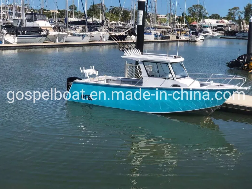 Gospel 7.5m/25FT Center Cabin Welded Aluminum Fishing Boat with CE&amp; Australia Build Plate