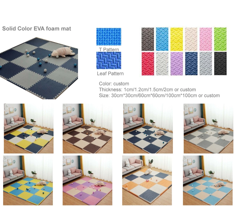 Manufacturer Wooden Texture EVA Foam Baby Gym Puzzle Play Mat Carpet