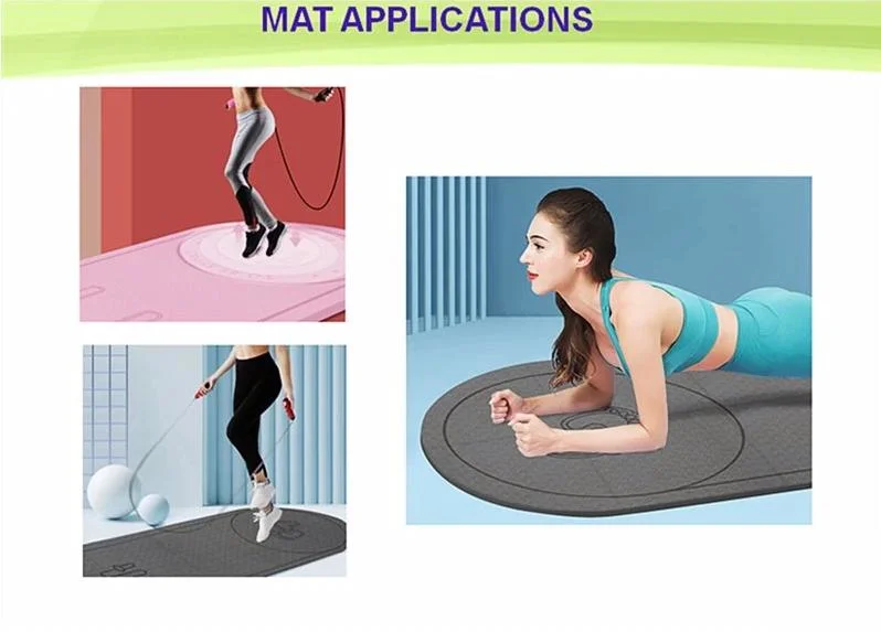 Non-Slip Fitness Exercise Mat, Ultra Durable Home Indoor Gym Flooring, Skipping Mat