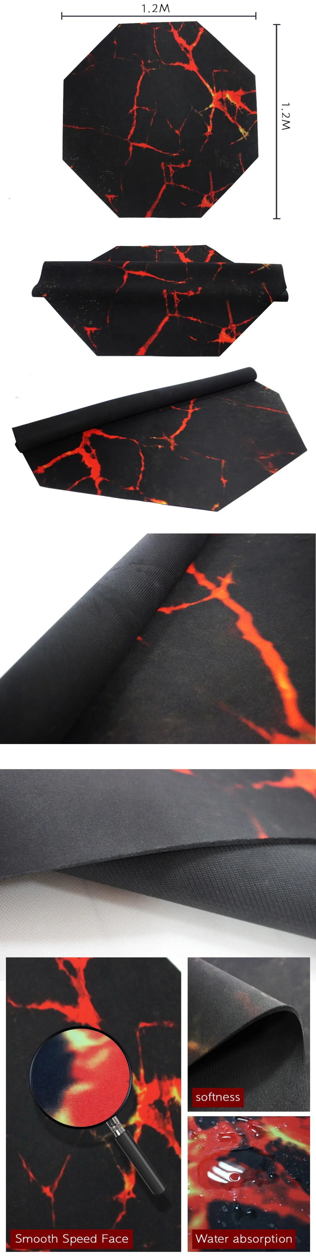 Custom Anti-Static Anti-Fatigue Gaming Floor Mat Gaming Chair Mat for Carpet