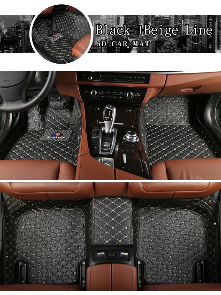 Wholesale Customized Hand Sewing Leather 5D /6D/7D Anti Slip Car Mats Sengar Brand